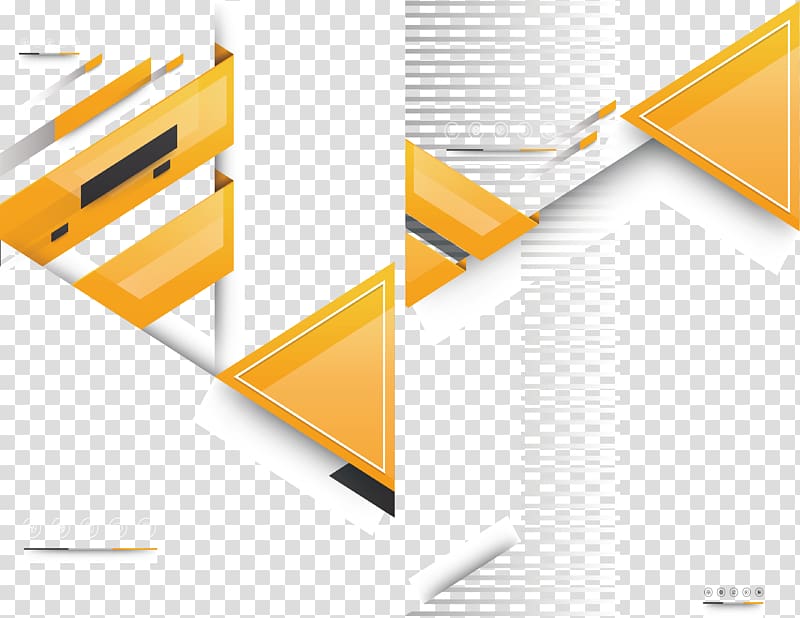 yellow and white abstract illustration, Origami Graphic design, Yellow origami business cover transparent background PNG clipart