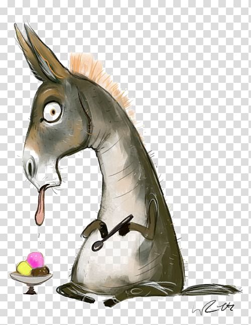 Donkey Cartoon Drawing Illustration, donkey transparent background PNG clipart