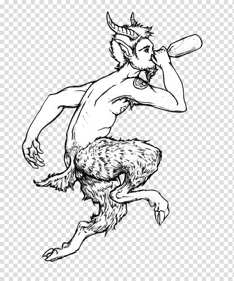 Satyr Faun Greek mythology Pan Drawing, little devil transparent background PNG clipart