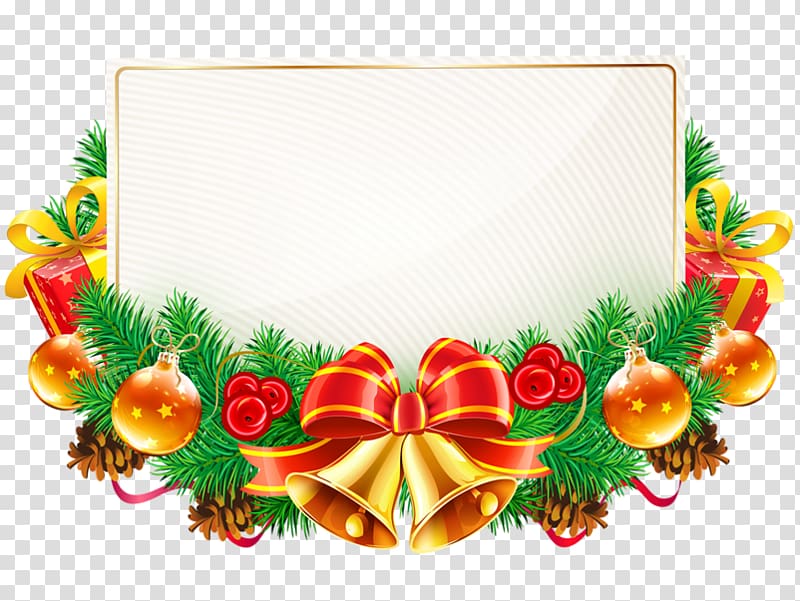 Christmas Day New Year Christmas decoration Christmas tree, album title transparent background PNG clipart