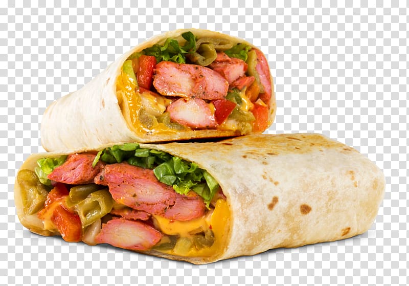 Tandoori chicken Wrap Fast food Breakfast sandwich Kati roll, wrap transparent background PNG clipart