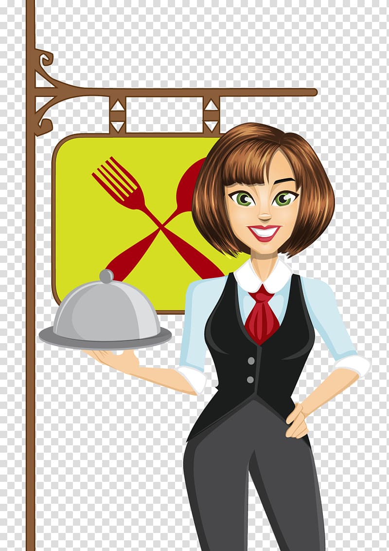 Waiter , Waitress transparent background PNG clipart