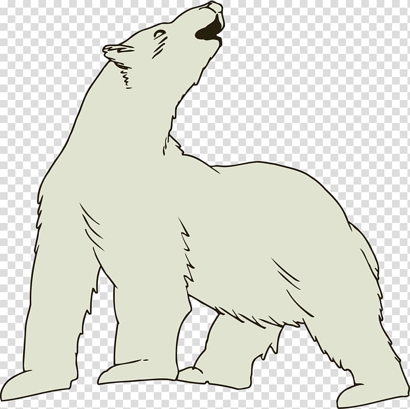 Polar bear Arctic fox Brown bear, polar bear transparent background PNG clipart