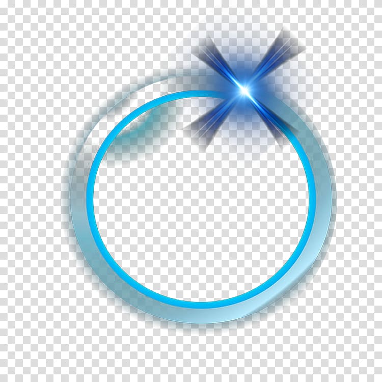 round blue and silver frame with light accent, Light Luminous efficacy, Blue ring light effect transparent background PNG clipart