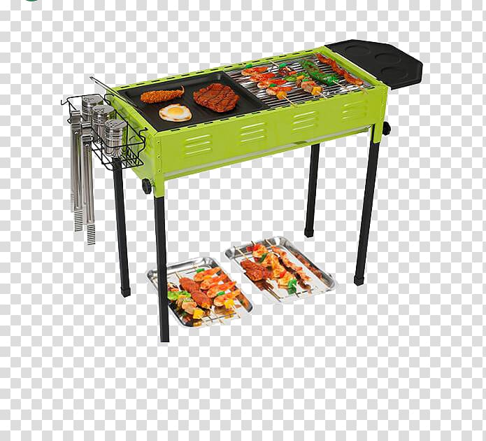 Barbecue Yakiniku Outdoor recreation Camping Tent, Green Grill transparent background PNG clipart