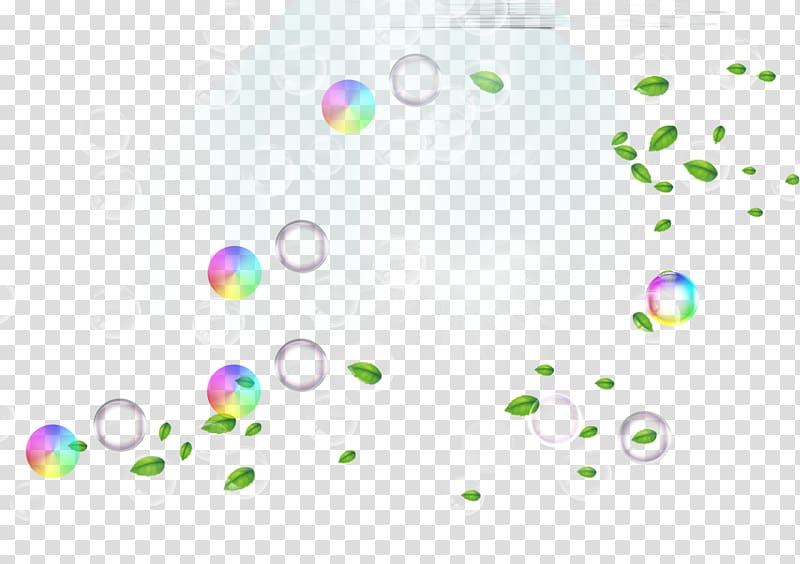 Floating bubbles Leaf , Floating leaves and bubbles transparent background PNG clipart