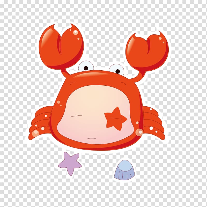 Cancer Zodiac House Astrological sign Horoscope, Cute little red crab transparent background PNG clipart