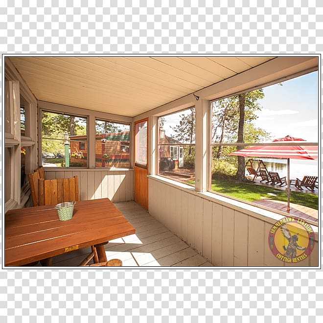 Cottage Porch Window Living room, lakeside transparent background PNG clipart