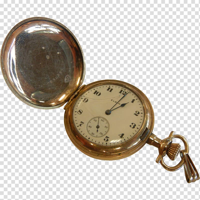 01504 Metal Brown, Pocket watch transparent background PNG clipart