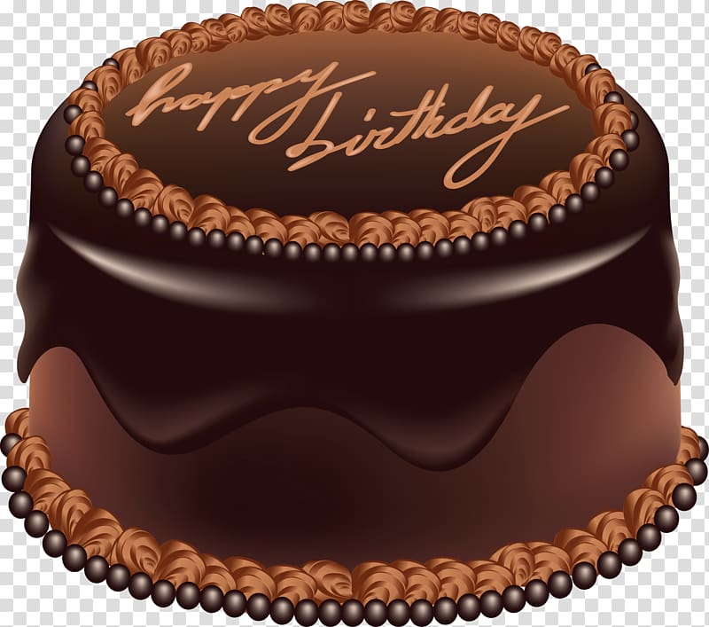 Birthday cake Chocolate cake , Chocolate Cake Happy Birthday Art Large , chocolate birthday cake icing transparent background PNG clipart