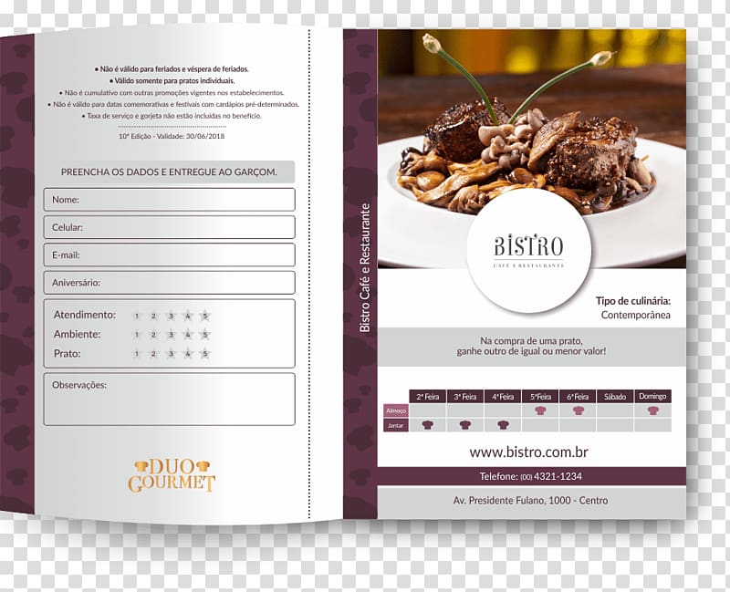 Gourmet Restaurant Dish Recipe Book, Menu Para Restaurante transparent background PNG clipart