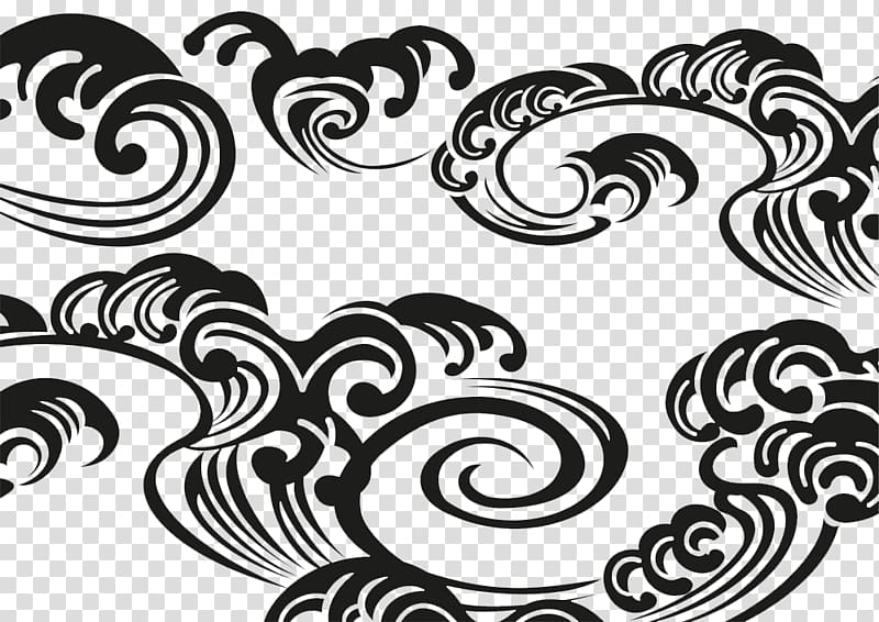 Wave Tattoo Tribe Euclidean , cloud transparent background PNG clipart