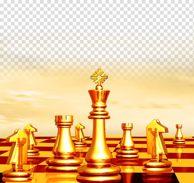 Chess Spotify, Golden Chess transparent background PNG clipart