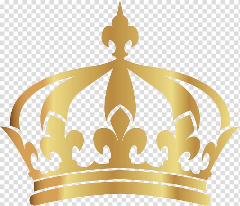 Crown, hand-painted gold crown, illustration of gold-colored crown transparent background PNG clipart