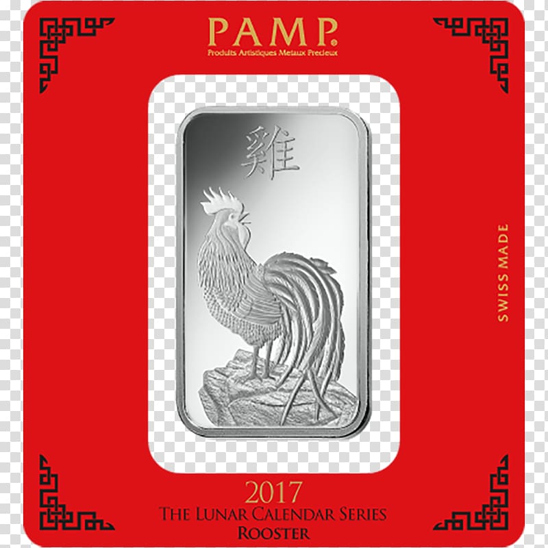 Gold bar PAMP Bullion Silver, silver ingot transparent background PNG clipart