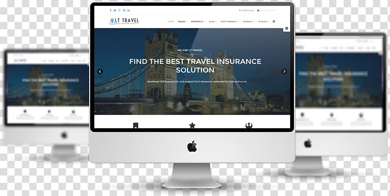 Responsive web design Web template system Joomla Bootstrap, imac transparent background PNG clipart