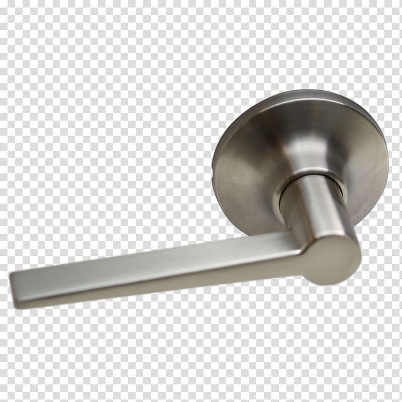 Door handle Lockset Nickel Latch Brass, knob transparent background PNG clipart