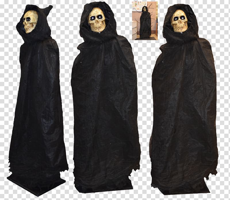Hoodie Robe Cloak, horror skull transparent background PNG clipart