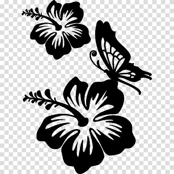 Butterfly Wall decal Sticker Flower, Hawaii flower transparent background PNG clipart