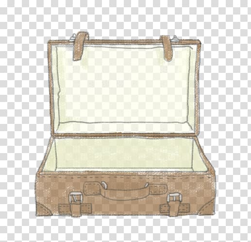 Box Travel Suitcase, Hand-painted suitcase transparent background PNG clipart