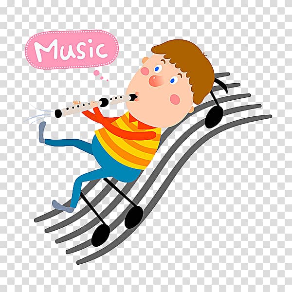 The boy playing the flute transparent background PNG clipart | HiClipart