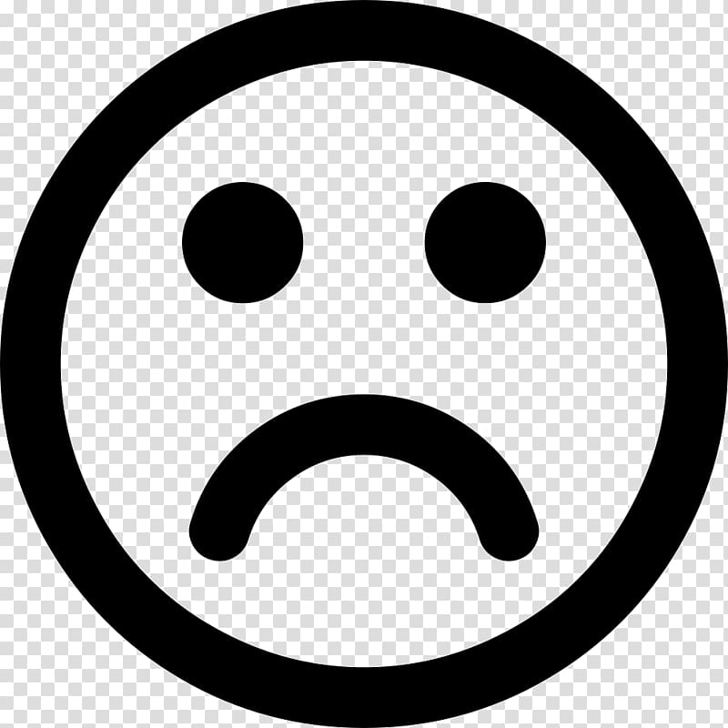 sad face black and white clip art