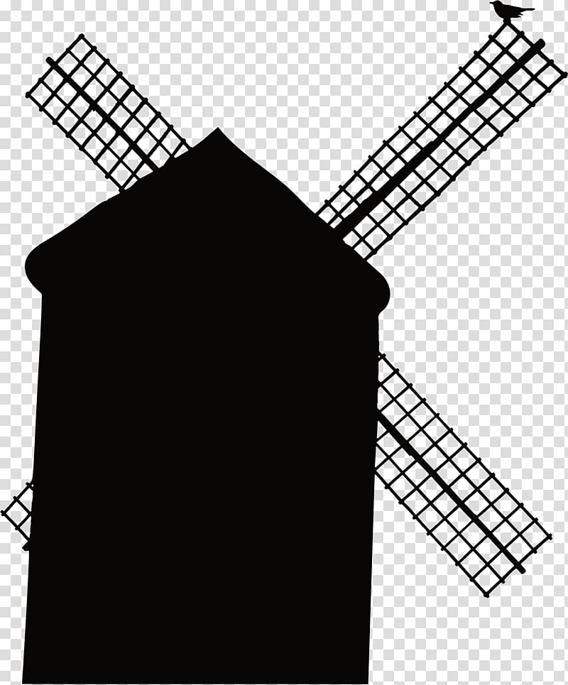 Windmill Silhouette , Windmill silhouette transparent background PNG clipart