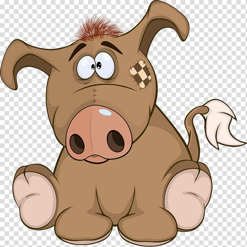 Cartoon Funny animal Illustration, Sweet coffee pig transparent background PNG clipart