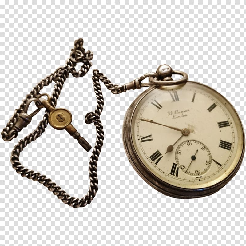 Pocket watch Sterling silver, silver transparent background PNG clipart