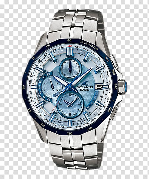Casio Oceanus Solar-powered watch Clock, oceanus casio transparent background PNG clipart