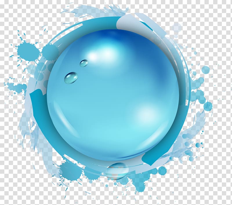 blue bubble illustration, Drop Water Euclidean Splash, water polo transparent background PNG clipart