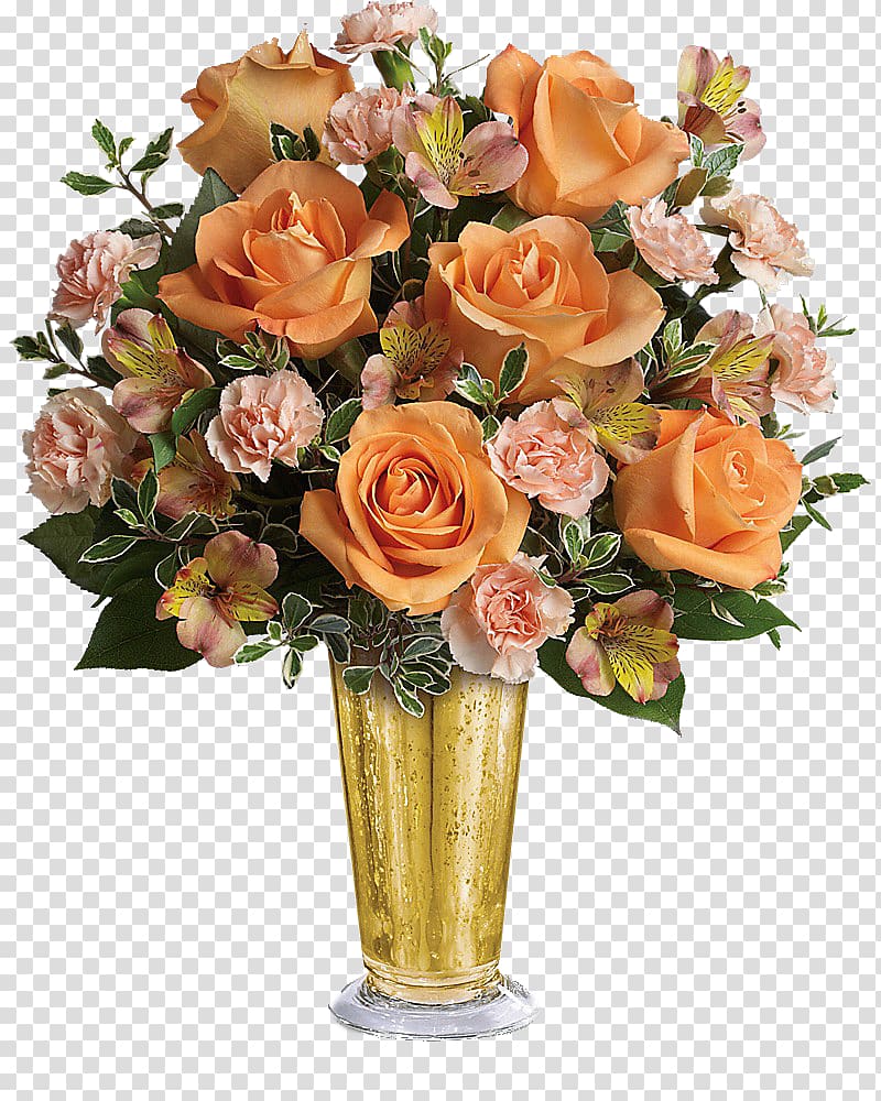 Floristry Flower bouquet Teleflora Rose, bouquet of flowers vase transparent background PNG clipart