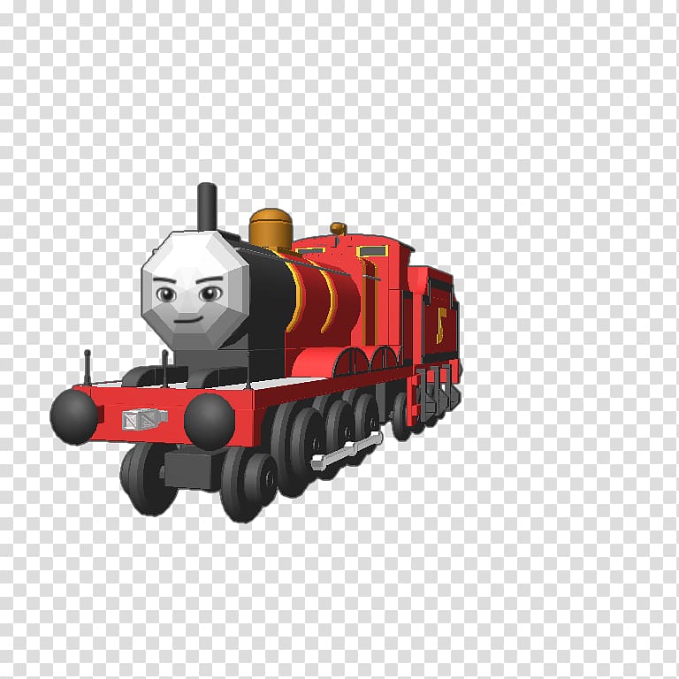 James the Red Engine Thomas Locomotive Blocksworld Vehicle, diesel10 transparent background PNG clipart
