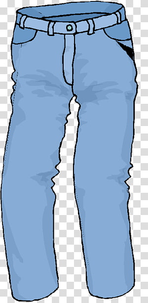 Cartoon jeans trousers details silhouettes Vector Image