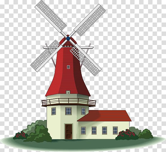 Windmill Free content , Red Windmill transparent background PNG clipart