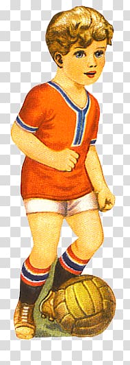 boy playing soccer ball illustration, Victorian Football Boy transparent background PNG clipart