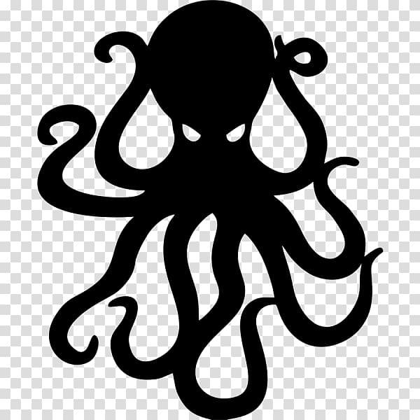Curled octopus Drawing Art, funny car stickers transparent background PNG clipart