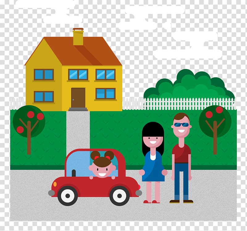 Euclidean Family Child House, houses transparent background PNG clipart