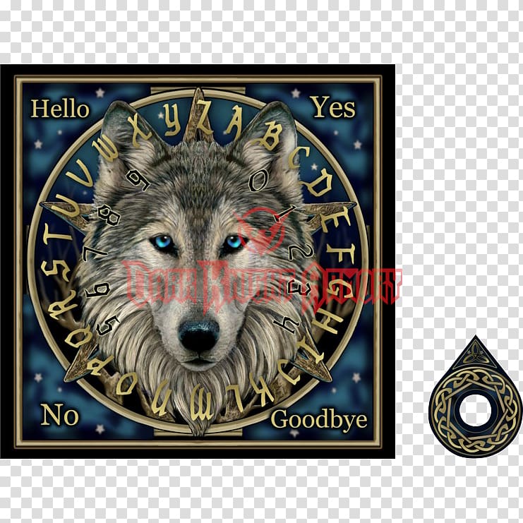 Gray wolf Ouija Planchette Spirit Witchcraft, Ouija transparent background PNG clipart