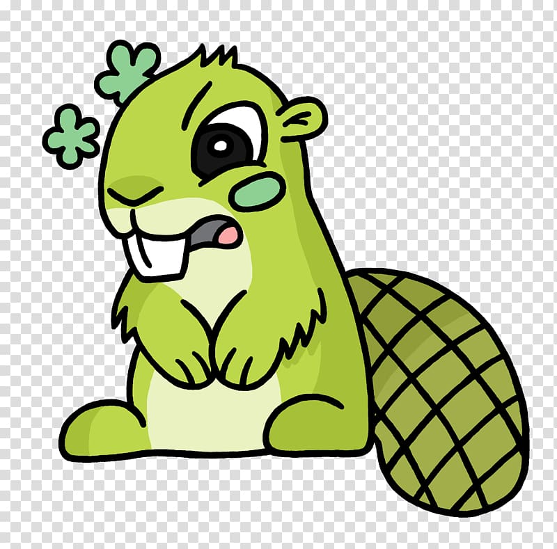 green beaver illustration, Disgusted Adsy transparent background PNG clipart
