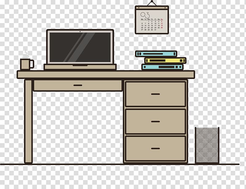 Desk Computer , Brown computer desk transparent background PNG clipart