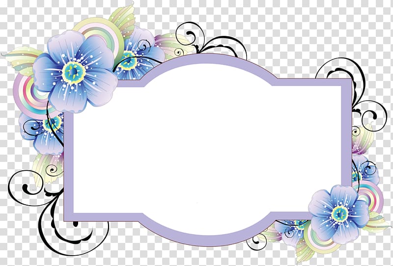 Blue Flower Rose , frames florais transparent background PNG clipart