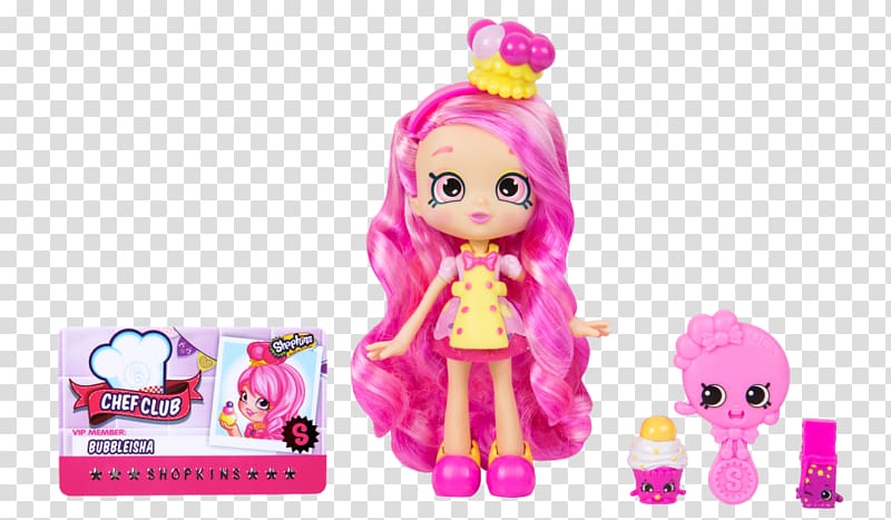 Shopkins Shoppies Bubbleisha Amazon.com Doll Moose Toys, doll transparent background PNG clipart