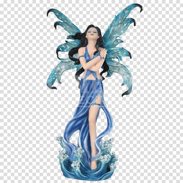 Elemental The Fairy with Turquoise Hair Figurine Statue, water elemental transparent background PNG clipart
