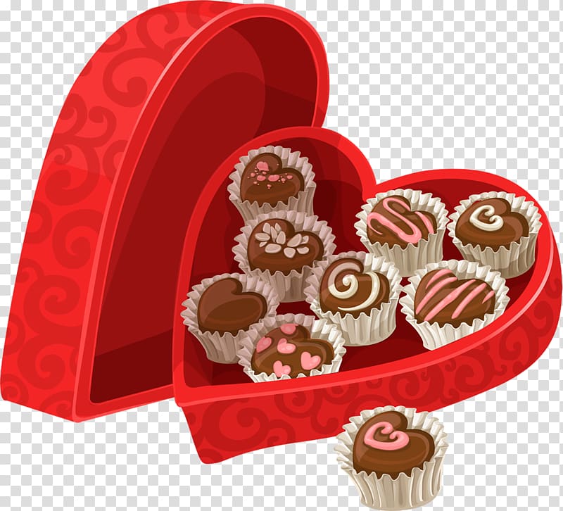 Valentine\'s Day Chocolate Heart Gift, valentine\'s day transparent background PNG clipart