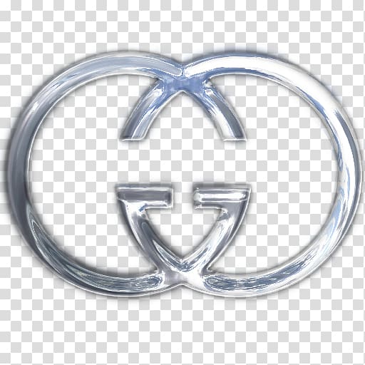 silver Gucci emblem, emblem symbol metal silver font, SYMBOL 2 transparent background PNG clipart