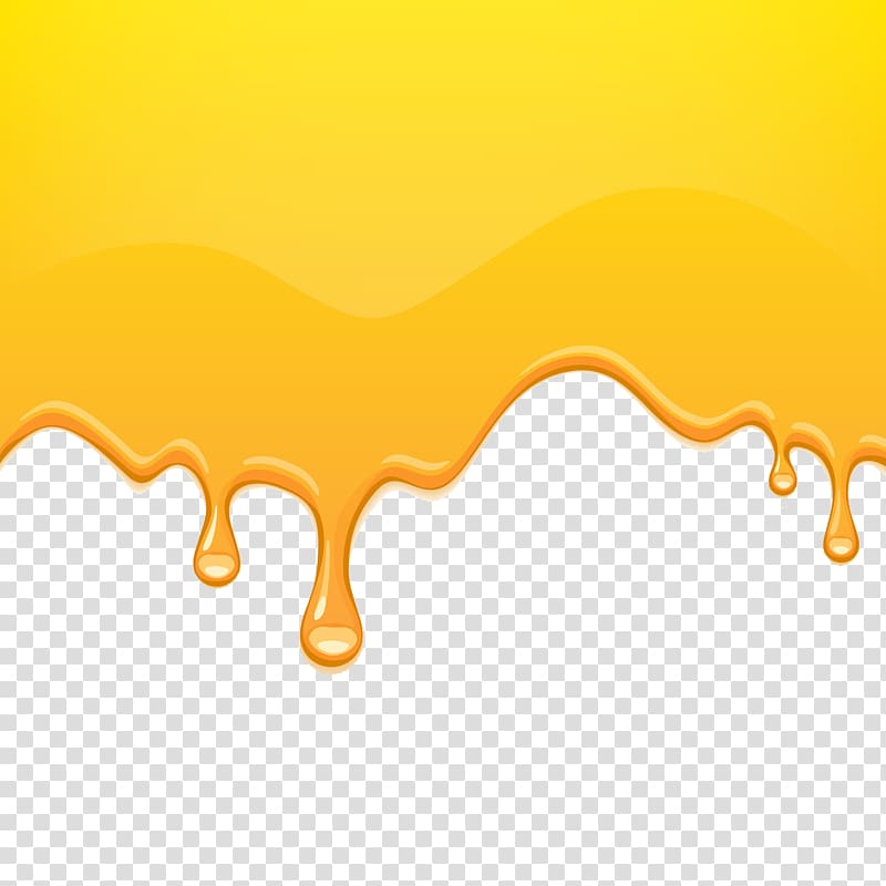 dripping yellow liquid , Gelatin dessert Honey , Yellow droplets border transparent background PNG clipart