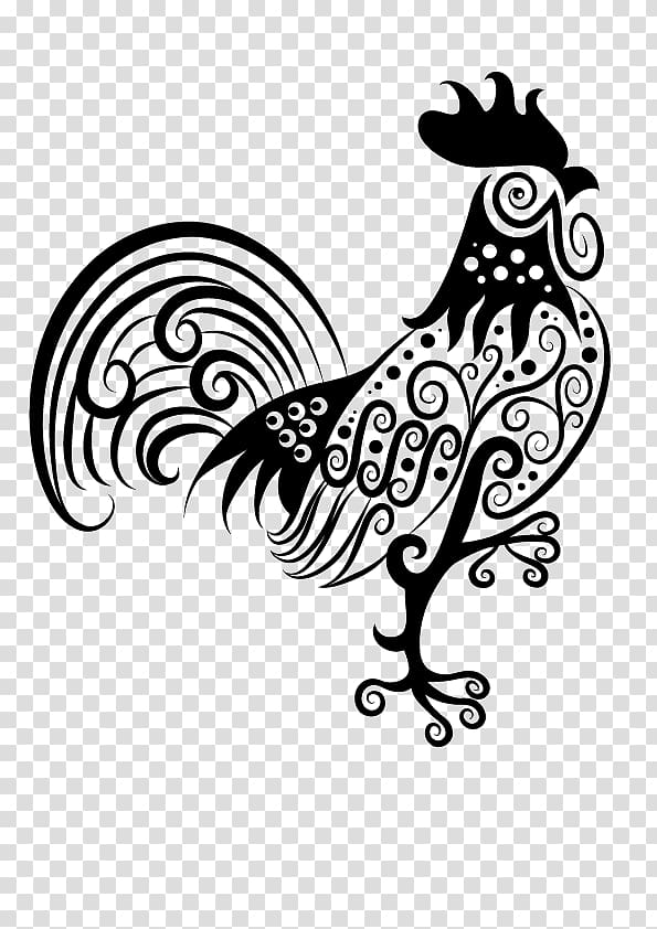 Drawing Rooster Line art, arabesque transparent background PNG clipart