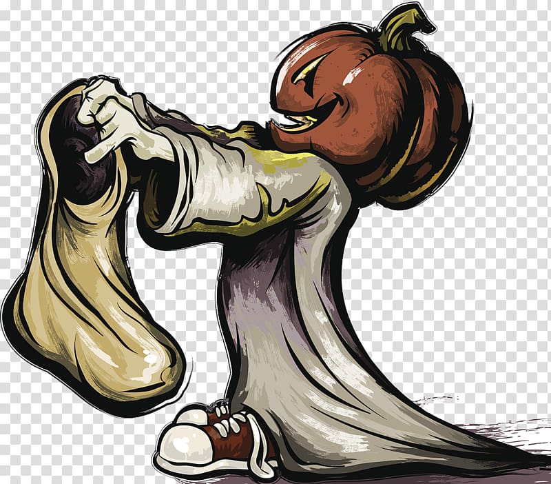 Halloween Dribbble Illustration, Halloween cartoon pumpkin head transparent background PNG clipart