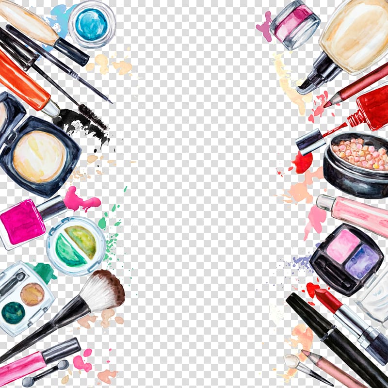 creative makeup tools transparent background PNG clipart
